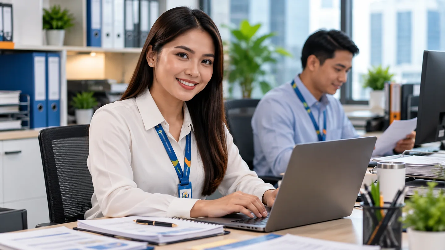 Illustrative office administration and executive support desk
